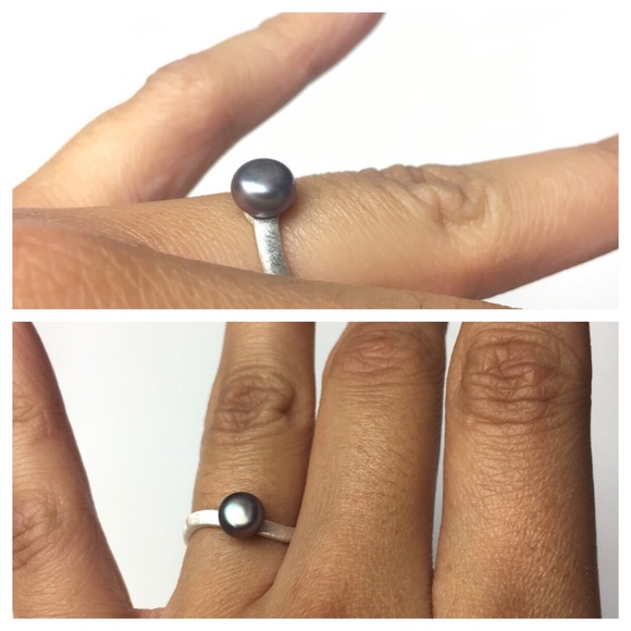 [A006] 925 Silver Freshwater Pearl Ring - Picture 6 of 6